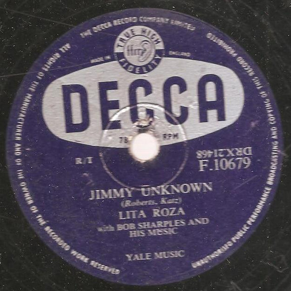 Album herunterladen Lita Roza With Bob Sharples And His Music - The Rose Tatoo Jimmy Unknown