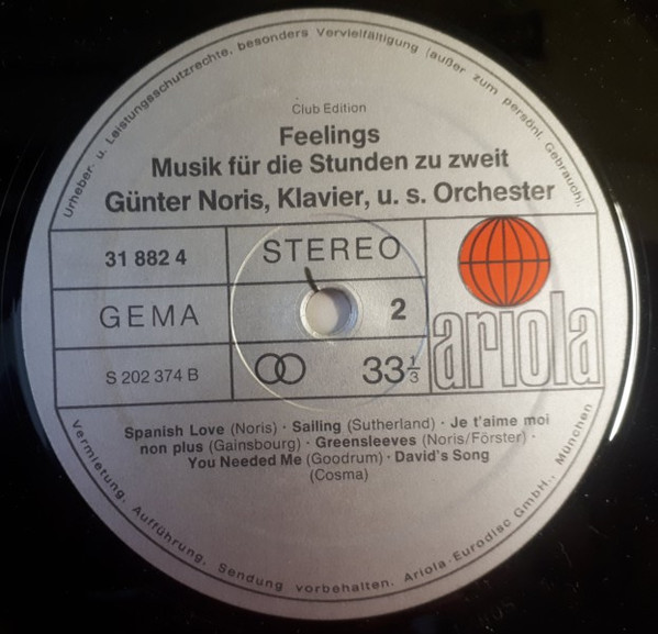 Album herunterladen Günter Noris And His Romantic Piano - Feelings