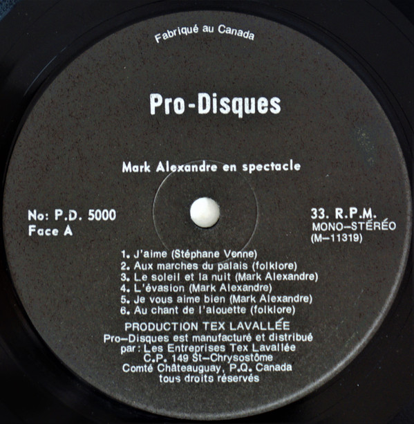 lataa albumi Mark Alexandre - En Spectacle