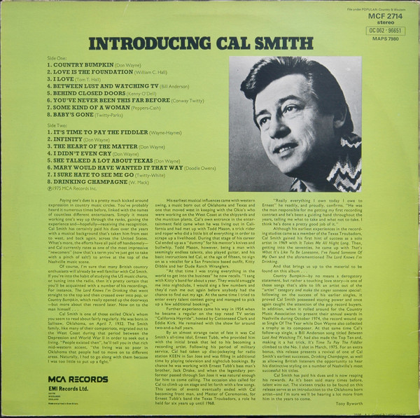 ladda ner album Cal Smith - Introducing Cal Smith