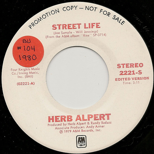 Herb Alpert – Street Life (1979, Vinyl) - Discogs