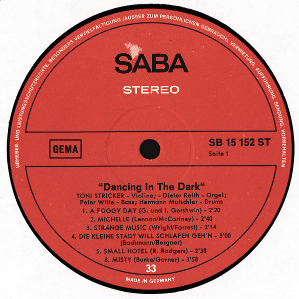 ladda ner album Das Toni Stricker Star Ensemble - Dancing In The Dark