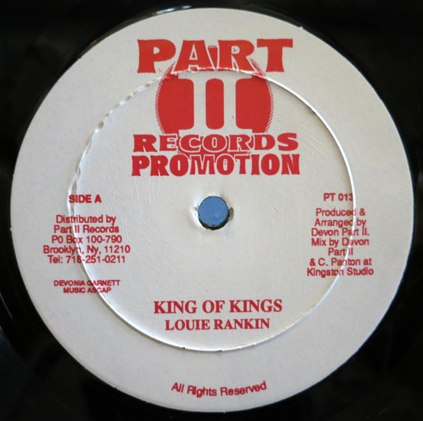 Louie Rankin King Of Kings Vinyl Discogs