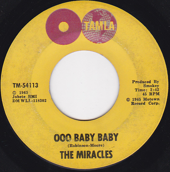 The Miracles – Ooo Baby Baby (1965, Vinyl) - Discogs