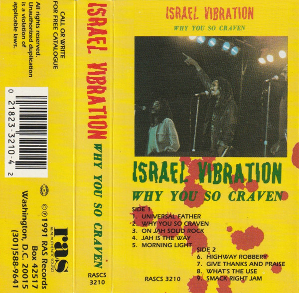 Israel Vibration – Why You So Craven (1991, Cassette) - Discogs