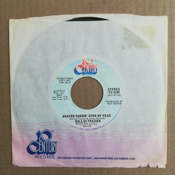 Dallas Frazier Heaven Hangin Over My Head 1975 Vinyl Discogs