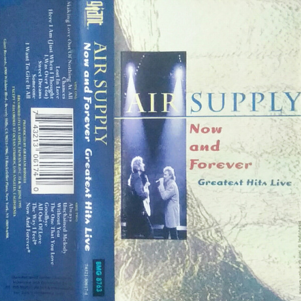 Air Supply – Greatest Hits Live... Now And Forever (1995, Cassette