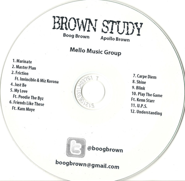 Boog Brown / Apollo Brown – Brown Study (2010, CDr) - Discogs