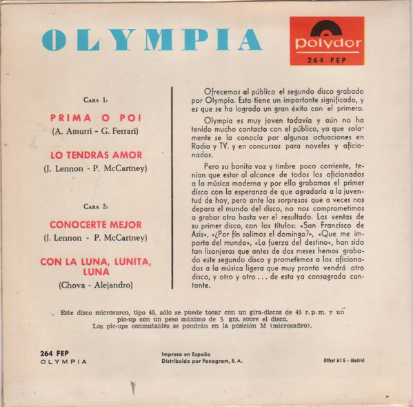 baixar álbum Olympia - Prima O Poi