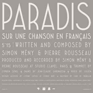 Paradis (2) - Sur Une Chanson En Français album cover