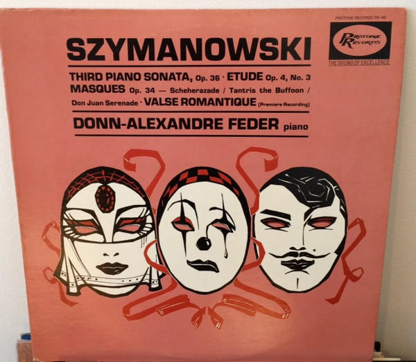 ladda ner album DonnAlexandre Feder, Karol Szymanowski - Szymanowski Third Piano Sonata Op 36 Etude Op 4 No 3 Masques Op 34 Valse Romantique