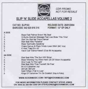 Various - Slip 'n' Slide Accapellas Volume 2 album cover