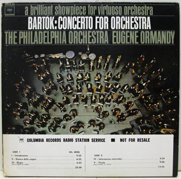 lataa albumi Bartók The Philadelphia Orchestra, Eugene Ormandy - Concerto For Orchestra A Brilliant Showpiece For Virtuoso Orchestra