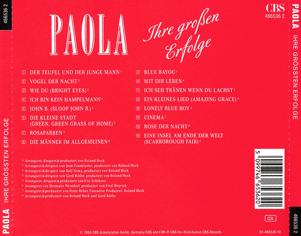 ladda ner album Paola - Ihre Größten Erfolge