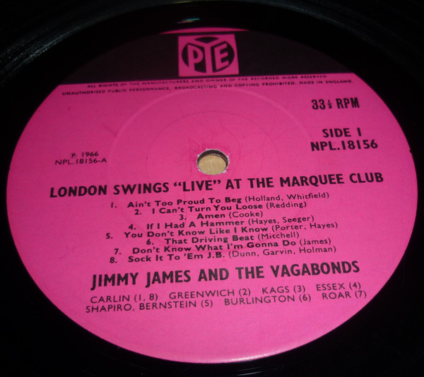 baixar álbum Jimmy James & The Vagabonds The Alan Bown Set - London Swings Live At The Marquee Club