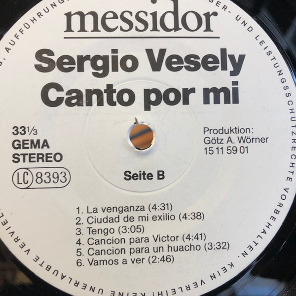 ladda ner album Sergio Vesely - Canto Por Mi