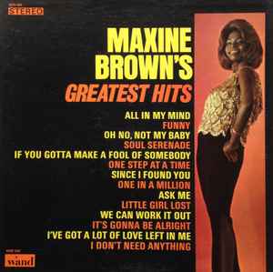 Maxine Brown - Maxine Brown's Greatest Hits album cover