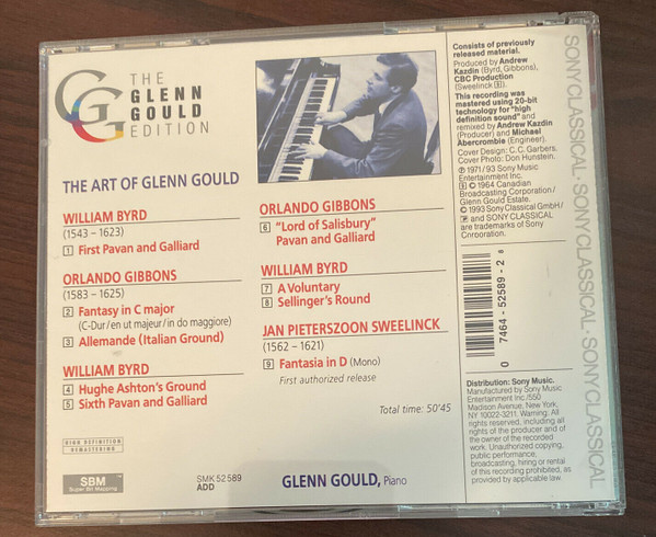 télécharger l'album Glenn Gould William Byrd, Orlando Gibbons - Consort Of Musicke By William Byrd And Orlando GibbonsSweelinck Fantasia In D