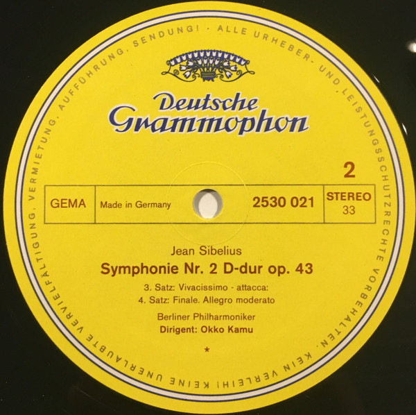 ladda ner album Jean Sibelius Berliner Philharmoniker Okko Kamu - Symphonie Nr 2 D dur In D Major En Ré Majeur Op 43