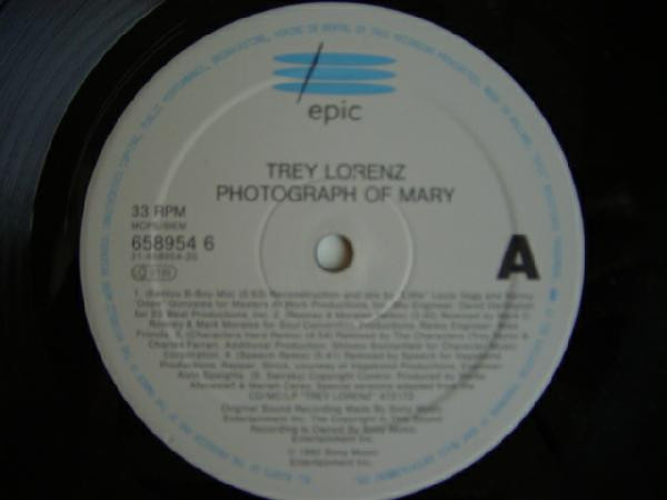 Trey Lorenz – Photograph Of Mary (1992, Vinyl) - Discogs