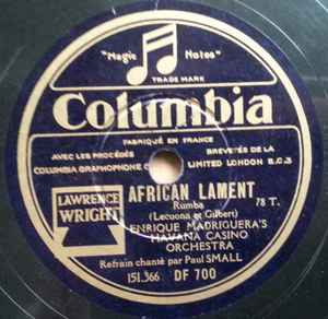 Enric Madriguera And His Orchestra - African Lament / Mama Inez album cover