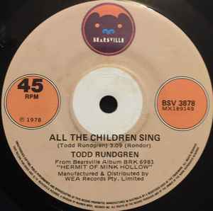 Todd Rundgren – All The Children Sing (1978, Vinyl) - Discogs