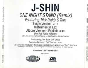 J-Shin Featuring Trick Daddy & Trina – One Night Stand (Remix