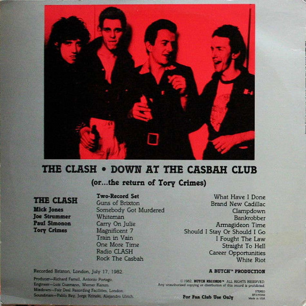 The Clash – Down At The Casbah Club (Or...The Return Of Tory