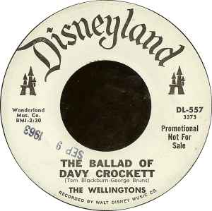 The Wellingtons - The Ballad Of Davy Crockett / A Whale Of A Tale album cover