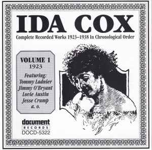 Ida Cox - Complete Recorded Works 1923-1938 in Chronological Order Volume 1 (1923) album cover