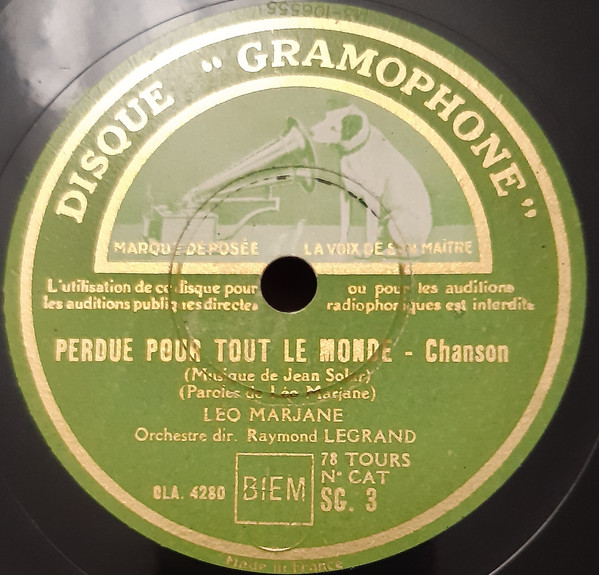 descargar álbum Léo Marjane - Perdue Pour Tout Le Monde Chanson Bleue