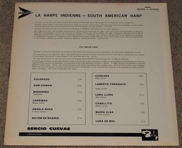 Sergio Cuevas - La Harpe Indienne | Barclay (40030) - 2