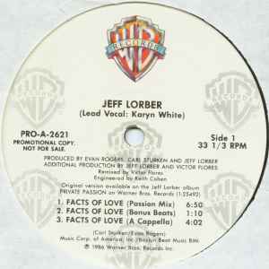 Jeff Lorber Lead Vocal: Karyn White – Facts Of Love (1986, Vinyl