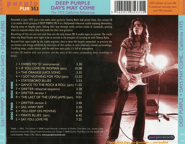 Deep Purple – Days May Come And Days May Go (The California