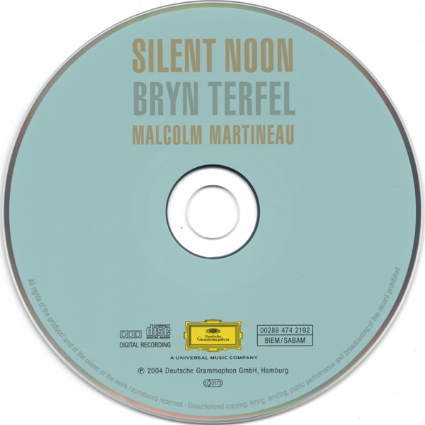 last ned album Bryn Terfel Malcolm Martineau - Silent Noon