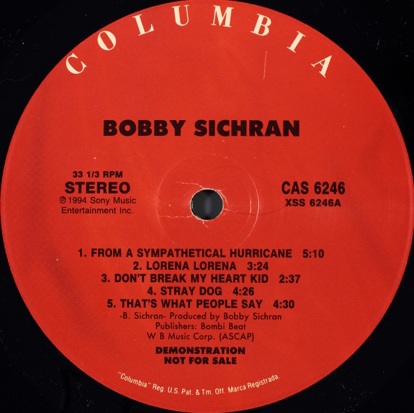 télécharger l'album Bobby Sichran - From A Sympathetical Hurricane