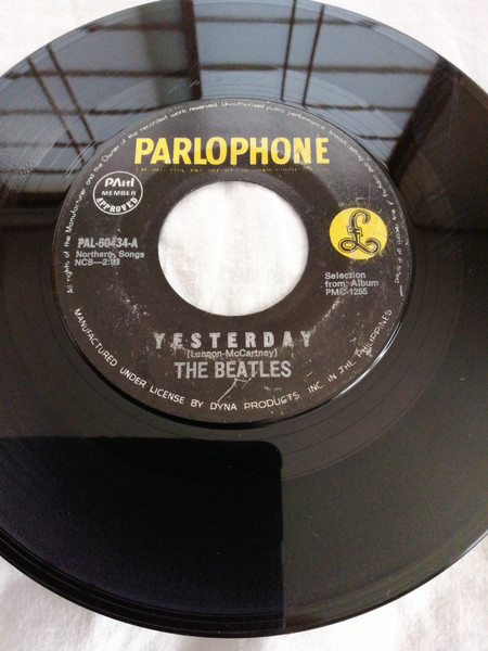 純正直営 EP☆BEATLES☆Yesterday UK Y/B Parlophone オ - レコード