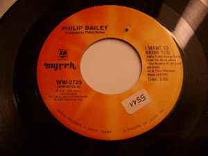 Philip Bailey - I Want To Know You / The Wonders Of His Love album cover