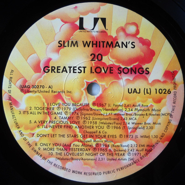 last ned album Slim Whitman - 20 Greatest Love Songs