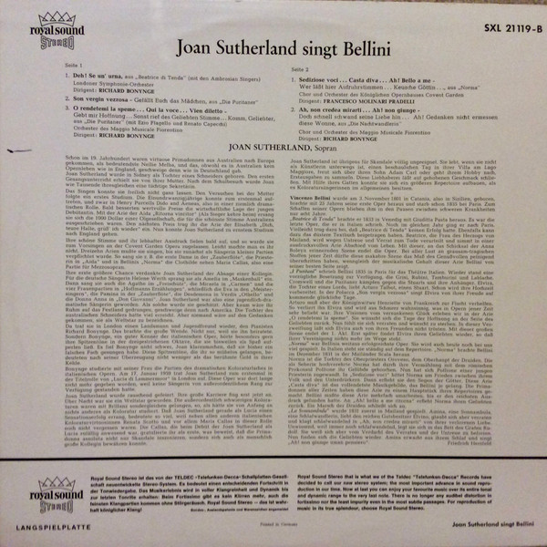 ladda ner album Joan Sutherland - Joan Sutherland singt Bellini