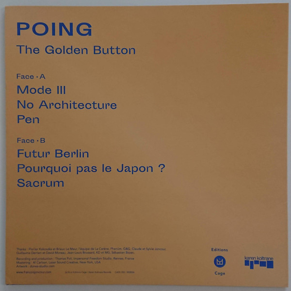 Poing - The Golden Button | Editions Cage (CAGE 002) - 2