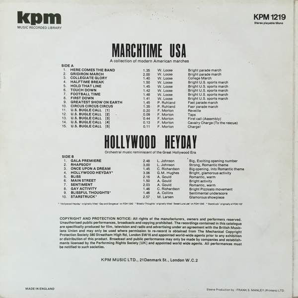 télécharger l'album Various - Marchtime USA Hollywood Heyday