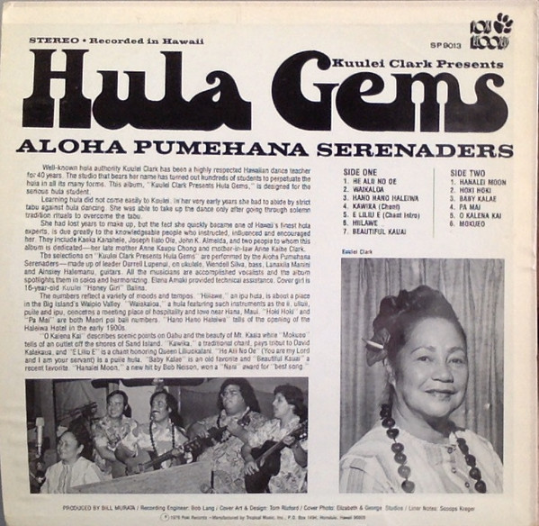 descargar álbum Aloha Pumehana Serenaders - Kuulei Clark Presents Hula Gems