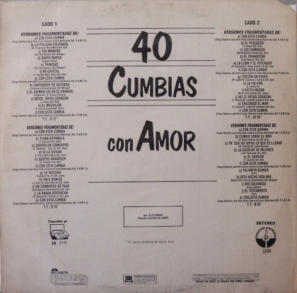 lataa albumi Maracaibo Ensemble - 40 Cumbias Con Amor