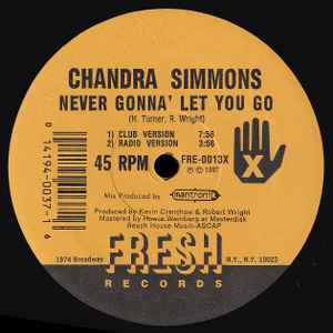 Never Gonna' Let You Go - Chandra Simmons