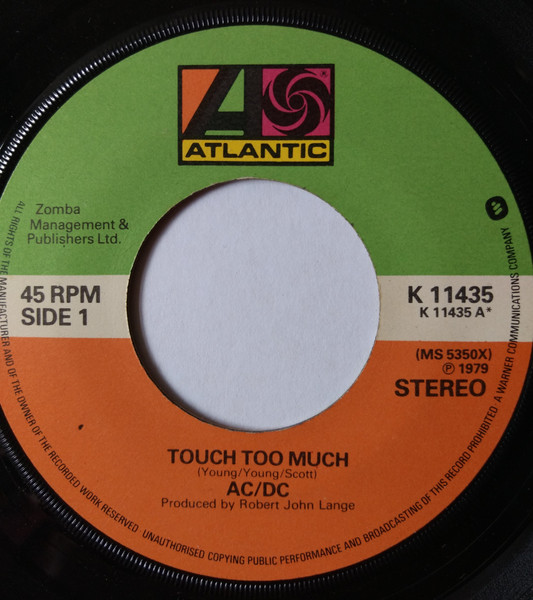 Touch too much ,live wire , shot down in flames by Ac/Dc, SP with didierf -  Ref:118743384