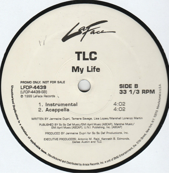 TLC – My Life (1999, Vinyl) - Discogs