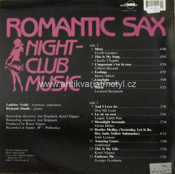 descargar álbum Ladislav Vrátil & Richards Hindls - Romantic Sax Night Club Music
