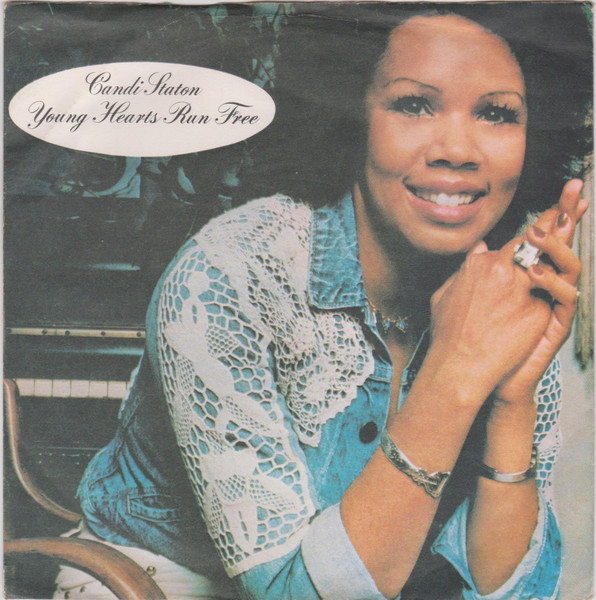 SIGNED WHITE CARD CHART TOPPING SINGER CANDI STATON YOUNG HEARTS RUN FREE 