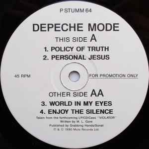Depeche Mode - Policy Of Truth / Personal Jesus / World In My Eyes / Enjoy The Silence album cover
